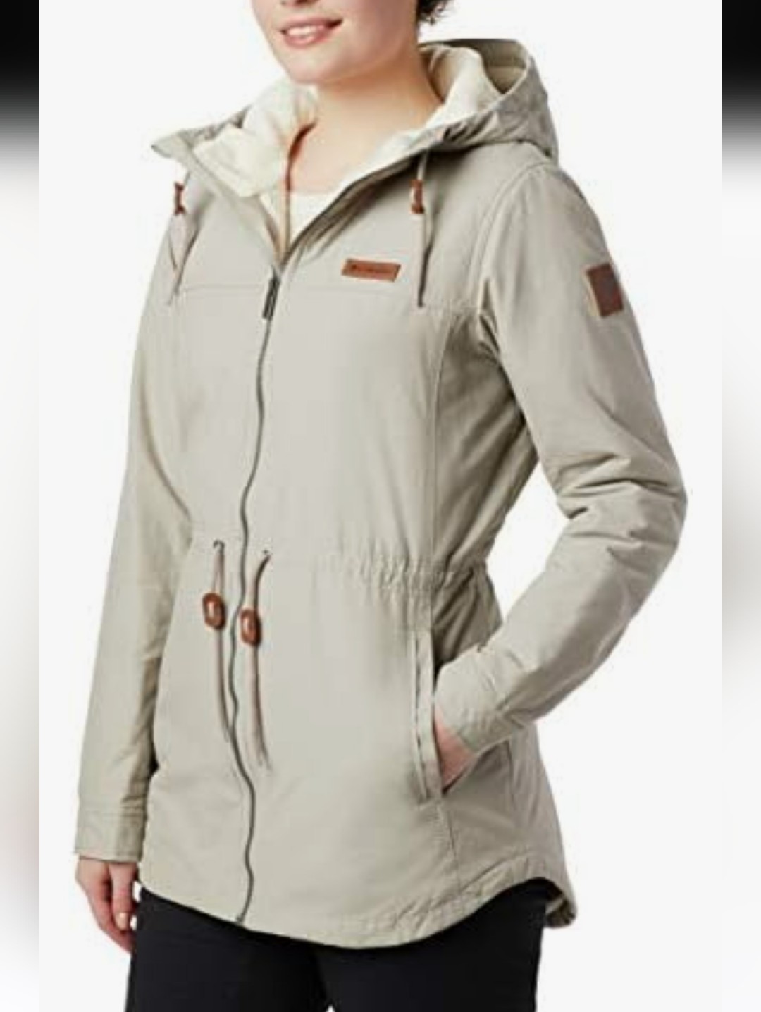 Columbia Women's S Chatfield Hill Beige Hooded Jacket New